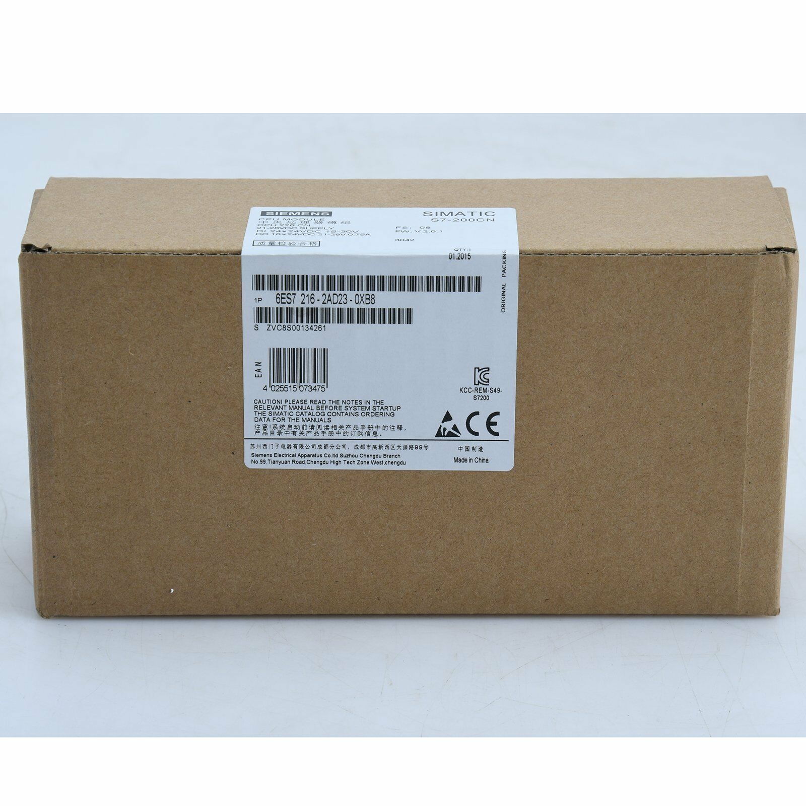 6ES7214-2AD23-0XB8 6ES7214-2AS23-0XB8 6ES7214-2BD23-0XB8 SIEMENS BRAND NEW ORIGINAL S7-200CN  PLC CPU224 MODULE